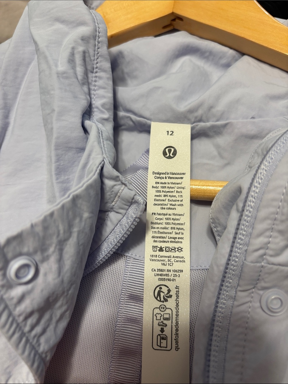 Lululemon Always Effortless Jacket serene blue size 12 - Picture 4 of 4